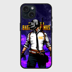 Чехол силиконовый для Apple iPhone 15 матовый PUBG