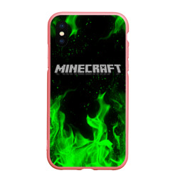 Чехол для iPhone XS Max матовый Minecraft Майнкрафт