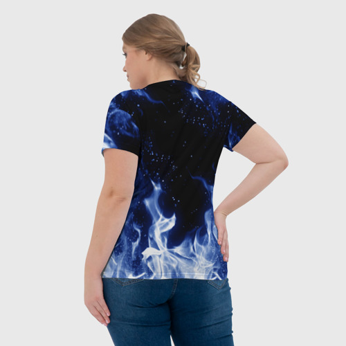 Женская футболка 3D с принтом Ведьмак, вид сзади #2