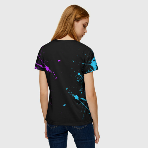 Женская футболка 3D Brawl Stars LEON, цвет 3D печать - фото 4