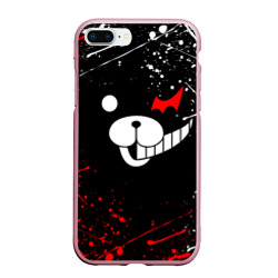 Чехол для iPhone 7Plus/8 Plus матовый Monokuma краснобелые брызги