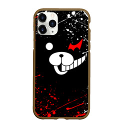 Чехол для iPhone 11 Pro матовый Monokuma краснобелые брызги