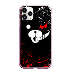 Чехол для iPhone 11 Pro Max матовый Monokuma краснобелые брызги