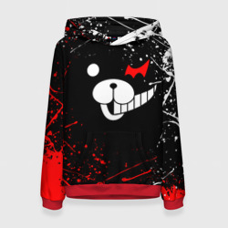 Женская толстовка 3D Monokuma краснобелые брызги