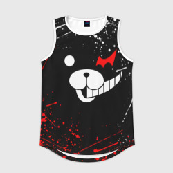 Мужская спортивная майка 3D Monokuma краснобелые брызги