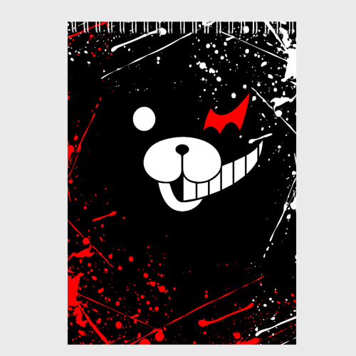 Скетчбук Monokuma краснобелые брызги, цвет белый