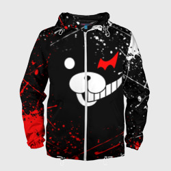 Мужская ветровка 3D Monokuma краснобелые брызги