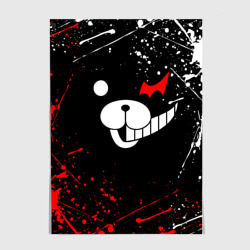 Постер Monokuma краснобелые брызги