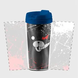 Термокружка-непроливайка Monokuma краснобелые брызги - фото 2