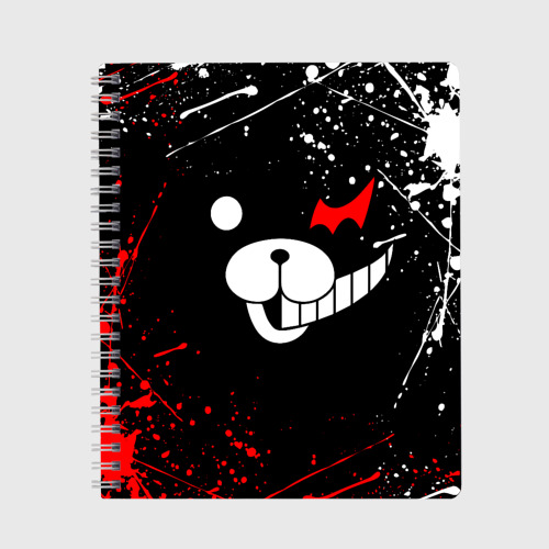 Тетрадь Monokuma краснобелые брызги, цвет крупная клетка