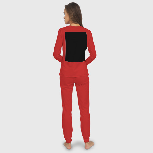 Женская пижама с лонгсливом хлопок Сарказм, цвет красный - фото 4