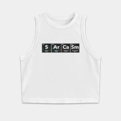 Женская укороченная майка-топ хлопок Сарказм