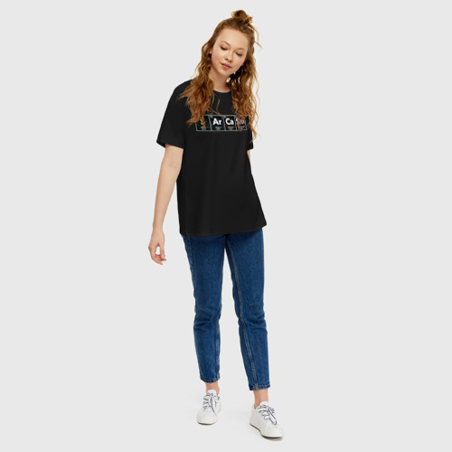 Женская футболка хлопок Oversize Сарказм, цвет черный - фото 5