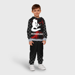 Детский костюм с толстовкой 3D Монокума с красной молнией - фото 2