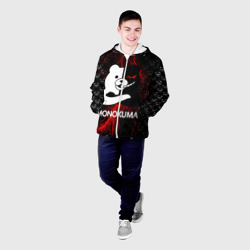 Мужская куртка 3D Монокума с красной молнией - фото 2