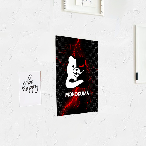 Постер Монокума с красной молнией - фото 3