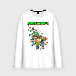 Мужской лонгслив oversize хлопок Minecraft