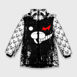 Зимняя куртка для девочек 3D Монокума черная мазня