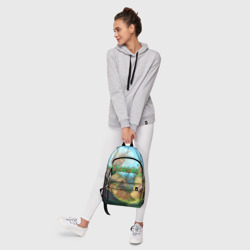 Рюкзак с принтом Terraria для любого человека, вид спереди №6. Цвет основы: белый