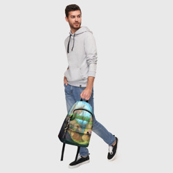 Рюкзак с принтом Terraria для любого человека, вид спереди №5. Цвет основы: белый