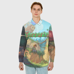 Мужская рубашка oversize 3D Terraria - фото 2