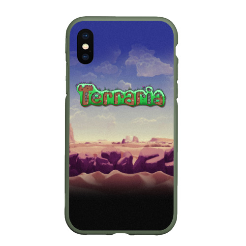 Чехол для iPhone XS Max матовый World Terraria , цвет темно-зеленый