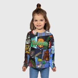 Детский лонгслив 3D Terraria коллаж с боссами - фото 2