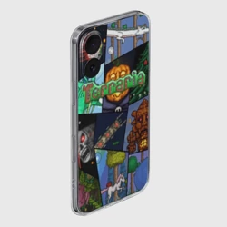 Чехол для iPhone 16 силиконовый с защитой камеры Terraria коллаж с боссами - фото 2