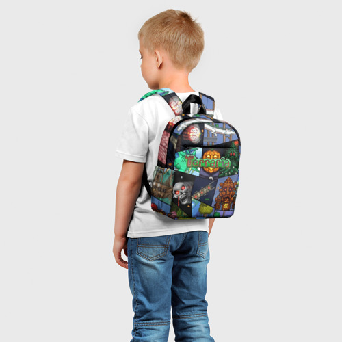Детский рюкзак 3D с принтом Terraria | Террария (Z), фото на моделе #1