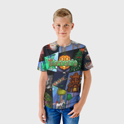 Детская футболка 3D Terraria коллаж с боссами - фото 2