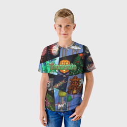 Детская футболка 3D Terraria коллаж с боссами - фото 2