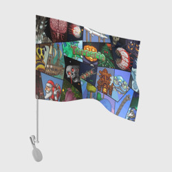 Флаг для автомобиля Terraria коллаж с боссами