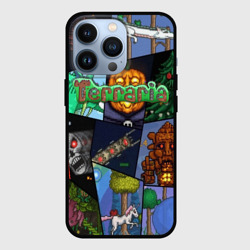 Чехол для iPhone 13 Pro Terraria коллаж с боссами