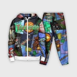 Детский костюм 3D Terraria коллаж с боссами