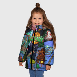 Зимняя куртка для девочек 3D Terraria коллаж с боссами - фото 2
