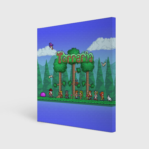 Холст квадратный Terraria forest, цвет 3D печать