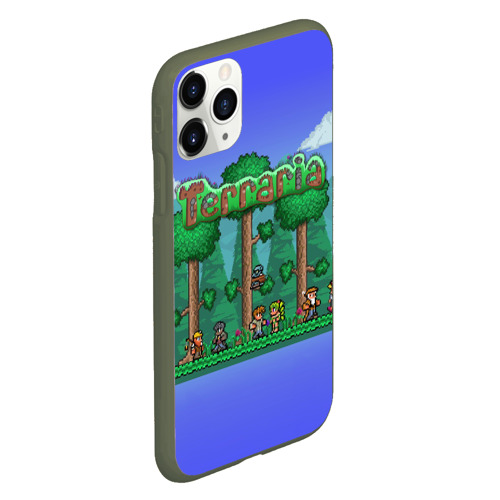 Чехол для iPhone 11 Pro матовый Terraria forest, цвет темно-зеленый - фото 3