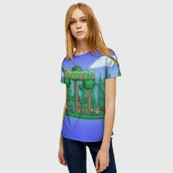 Женская футболка 3D Terraria forest - фото 2