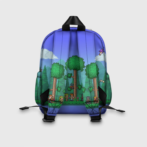 Детский рюкзак 3D с принтом Terraria forest, вид сзади #2