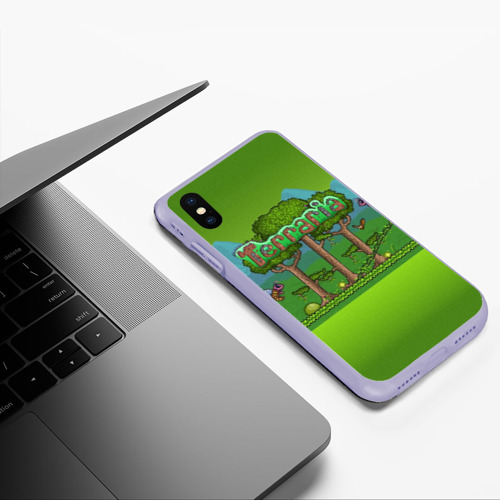 Чехол для iPhone XS Max матовый Terraria, цвет светло-сиреневый - фото 5