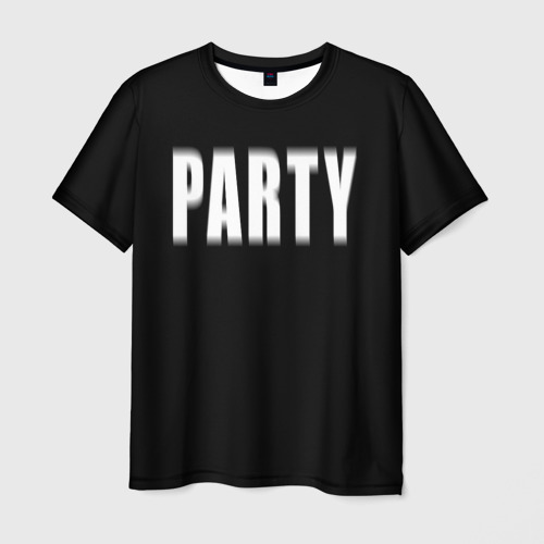 Мужская футболка с принтом Party hard, вид спереди №1