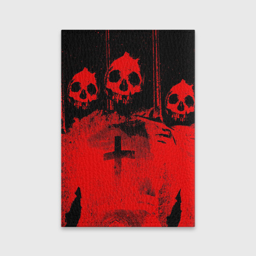 Обложка для паспорта матовая кожа Анархия, цвет черный - фото 2