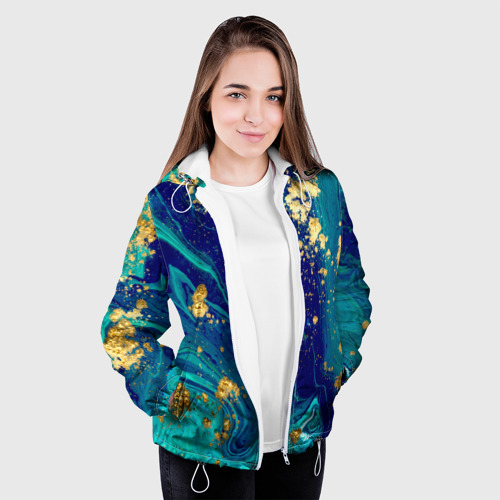 Женская куртка 3D Краски, цвет белый - фото 4