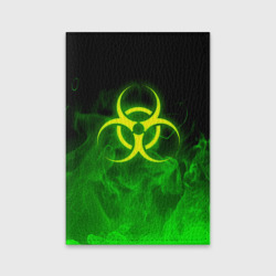 Обложка для паспорта матовая кожа Biohazard