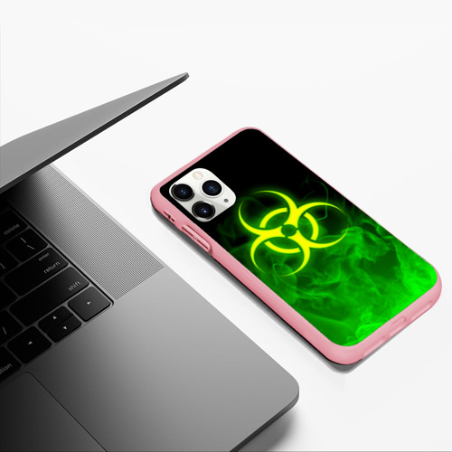 Чехол для iPhone 11 Pro Max матовый Biohazard, цвет баблгам - фото 5