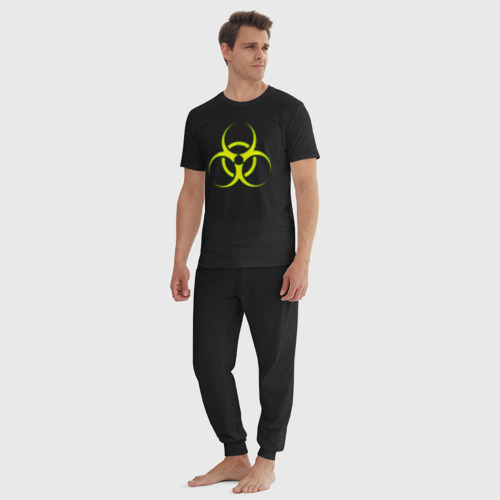 Мужская пижама хлопок Biohazard, цвет черный - фото 5