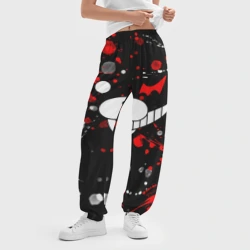 Женские джоггеры оверсайз 3D Монокума в брызгах - фото 2