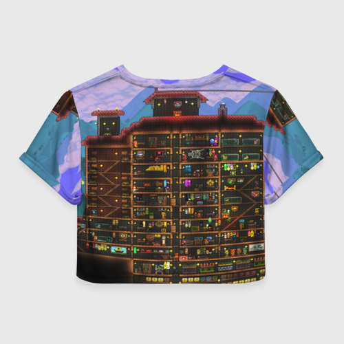 Женская футболка Crop-top 3D Terraria, цвет 3D печать - фото 2