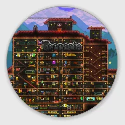 Круглый коврик для мышки Terraria