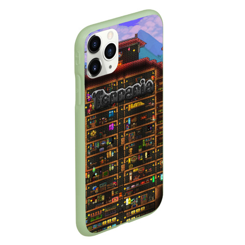 Чехол для iPhone 11 Pro матовый Terraria, цвет салатовый - фото 3